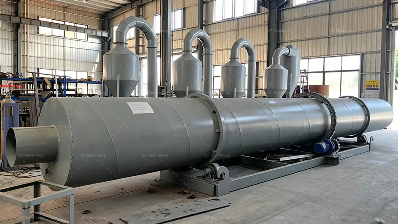 Завод UT Machinery: производство барабанных сушилок для биомассы на международный экспорт